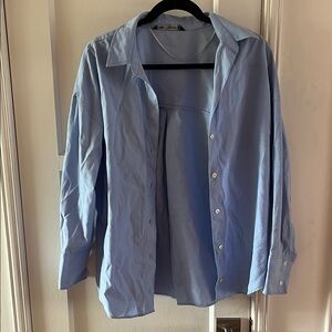 Zara Light Blue Button-Up Shirt